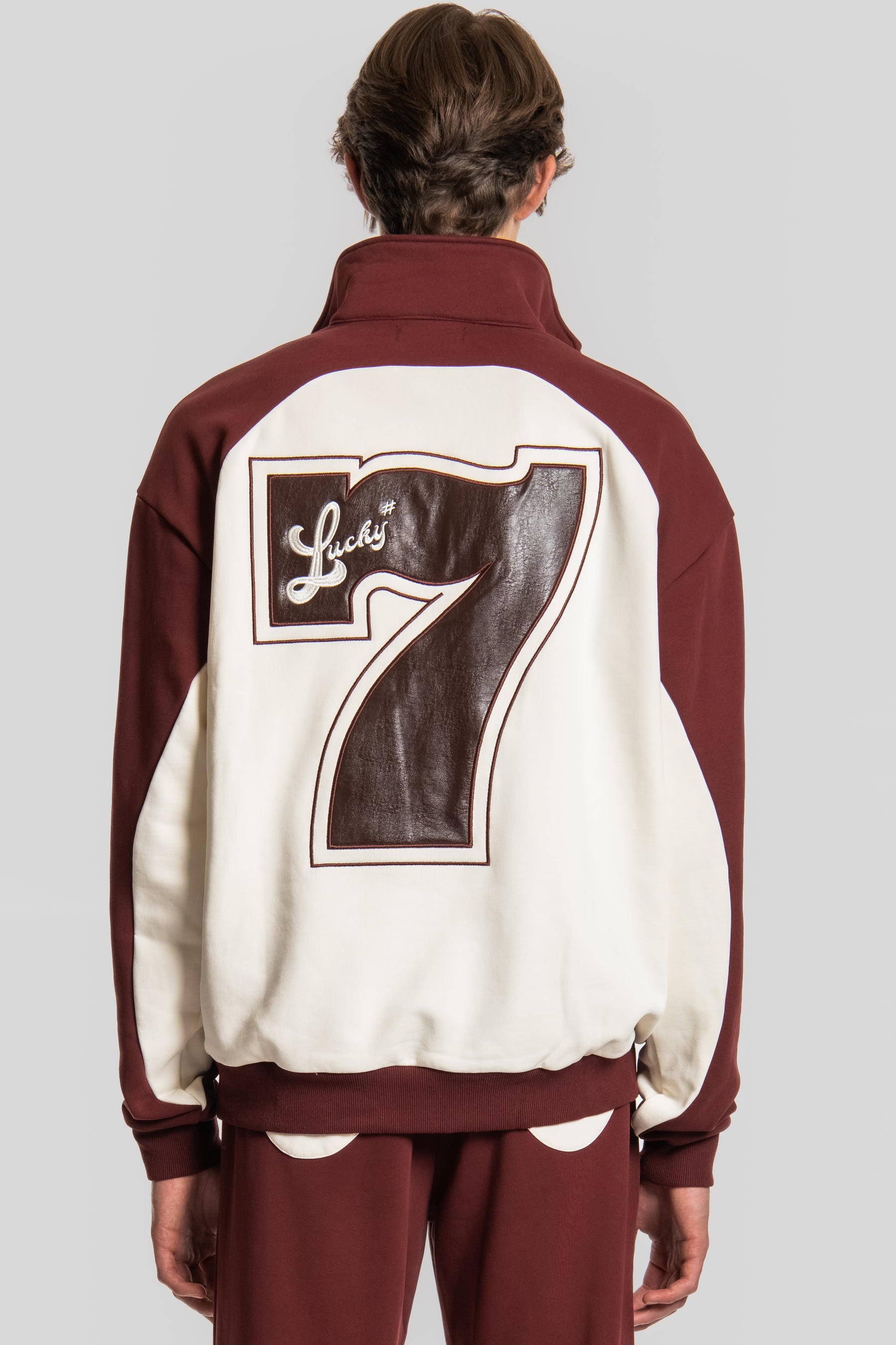 LUCKY NUMBER 7 SWEATSHIRT 1/4 ZIP PULLOVER